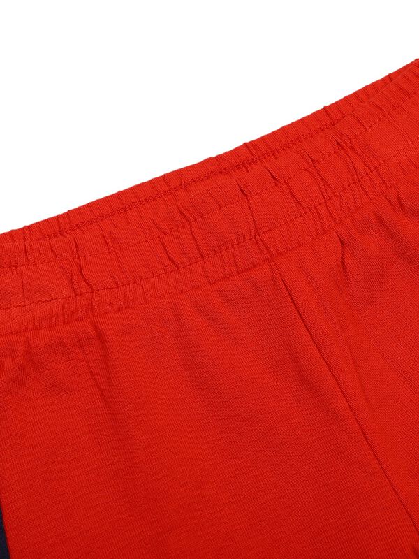 Boys Blue & Red Striped T-Shirt with Short Pants image number 5